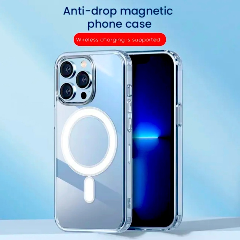Magnetic Cover Compatible with Magsafe For Apple iPhone 15 series Clear Case